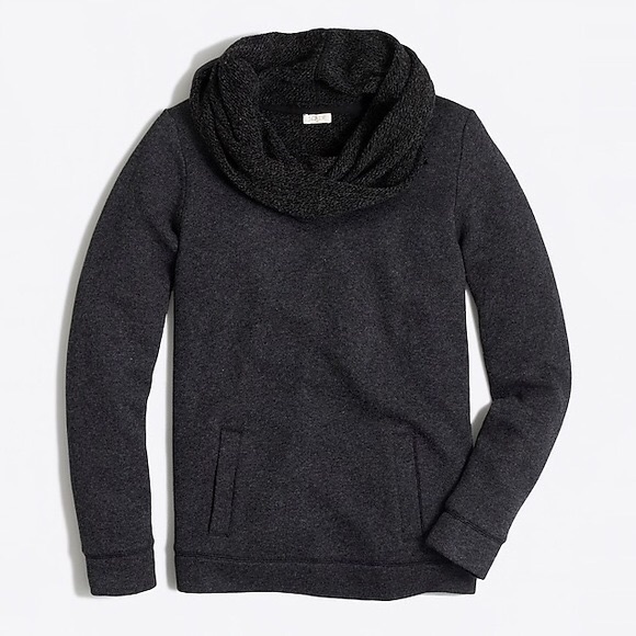 J. CREW Funnelneck Sweatshirt In Charcoal Grey - Picture 2 of 11